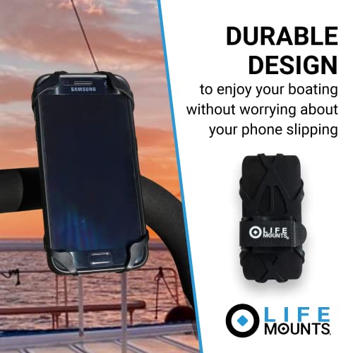 Life Mounts - Boat Mounted Cell Phone Holder - Secure Your Phone While Out On The Water - Holds Most Current Smartphones - Hands Free Calling, Music And Maps #TOP5