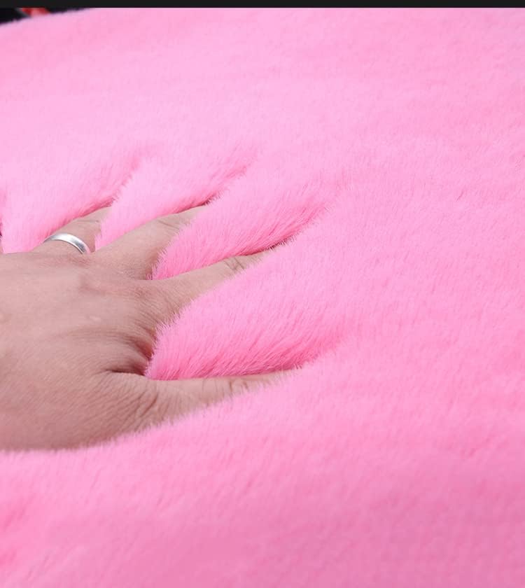 1 Set 3 pcs Soft Fluffy Auto Seat Cover Faux Wool Auto Front & Back Seat Pad Car Seat Cover Protector Cushion Soft Warm for Winter Mat Universal Fit (Pink)
