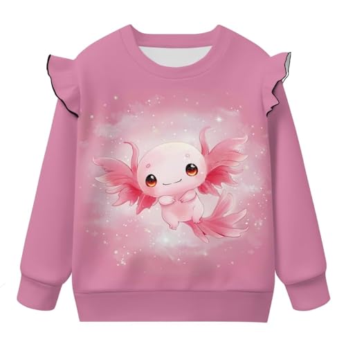 Long Sleeve Sweatshirt for Girls 3-8 Years Round Neck Sweaters Causal Pullover Tops Comfort Fall Winter Clothes
