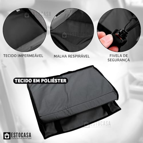 Cadeirinha Pet Para Carro Cachorro Cães Gatos 10kg Estocasa (Preto)