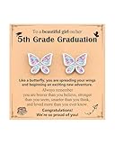 UPROMI 5th Grade Graduation Gifts Decorations, Primary Elementary School Graduation Gift Ideas Grad Graduate Earrings Class of 2026 Congratulations