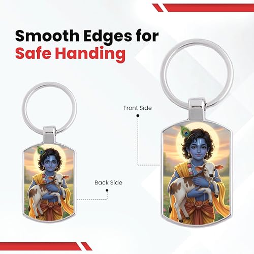 Image of Stylish Metal Keychains with Permanent Glossy Print - Inspirational Quotes & Spiritual Designs - Perfect Key chains for loved ones, Personal Use, Gifts & Return Gifts