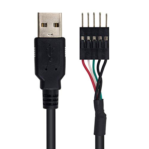 Duttek Usb To Usb Motherboard Header Cable, Usb 2.0 Type A Male To 5 Pin Male Header Dupont Cable Cord 30Cm/12In (2 Pack) #TOP3