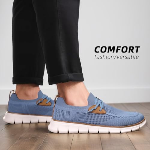 Image of Mens Casual Loafers Shoes Slip On Fashion Walking Dress Sneakers Business Oxfords Work Lightweight Soft Sole Zapatos