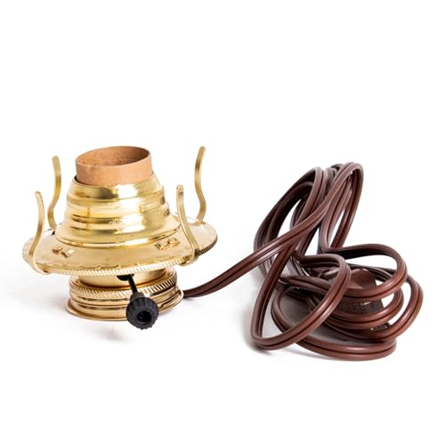 Lehman's Oil to Electric Conversion Kit - B&P 2 Set Converts Oil Lamp to Use Electricity, Brown
