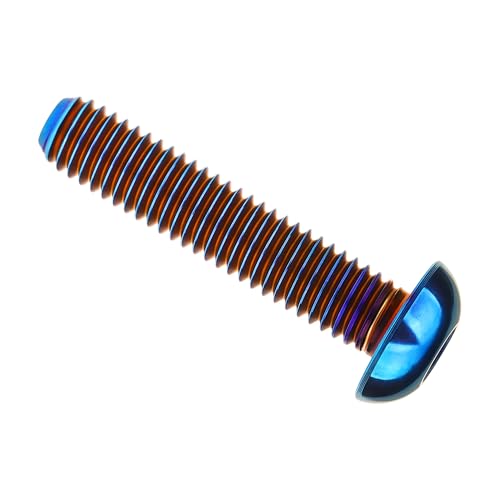 Image of Titanium Bolt M4x6 8 10 12 15 20mm Hex Head Screws for Bicycle Pack of 4 (Burnt Blue, M4x20mm)
