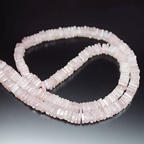 Gemme de rose quartz heishi cube pour façonner un bracelet d'amitié personnalisé unique