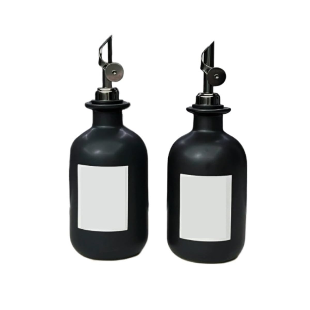 CVdrtyED Leak Proof Oil And Vinegar Dispenser Set Kitchen Olive Oil Vinegar Glass Dispenser Set Cooking Bottle Soy Sauce 2pcs For Liquid Seasonings(Black)