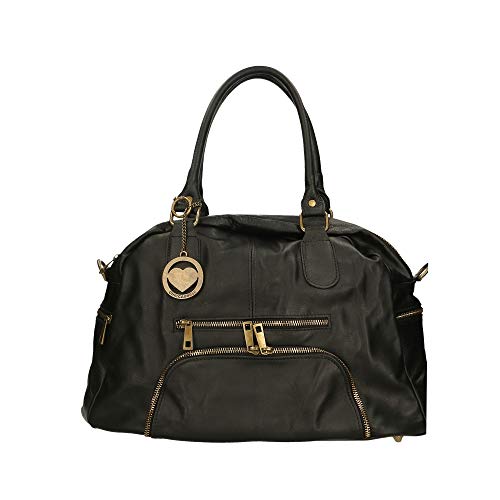 Chicca Borse Bolsa de hombro en piel genuina made in Italy 47x29x21 cm