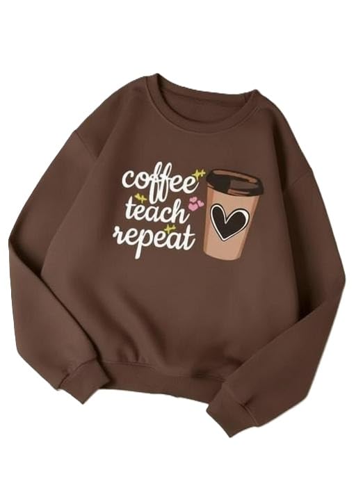 Women Girls Soft Fleece Sweatshirt Long Sleeve Comfortable Winter Fashion Clothing-picture-38