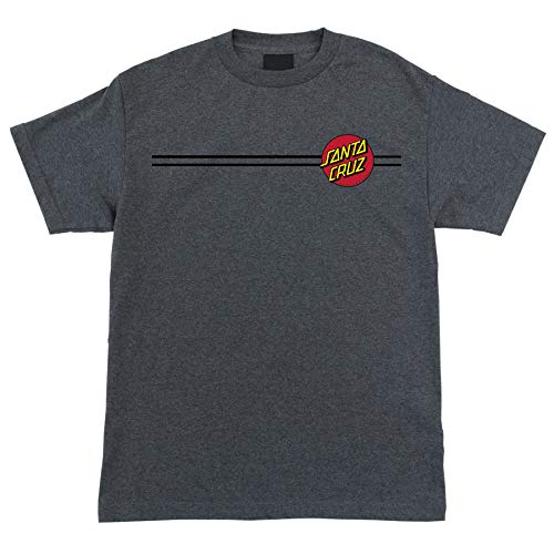 Santa Cruz Mens Classic Dot Regular Short-Sleeve Shirt Large Charcoal Heather