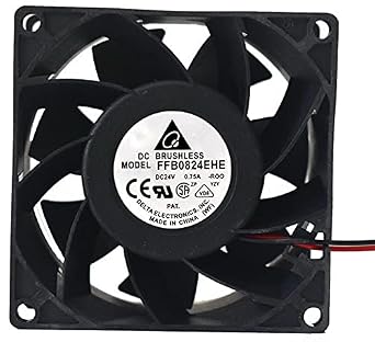 FFB0824EHE Delta 24V 80mm Fan, 24V 0.75A 8038 2-pin Inverter Fan