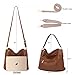 Large Crossbody Bags Ladies Shoulder Handbags Purse and Wallet Set for Women Totes Hobo Purses Brown