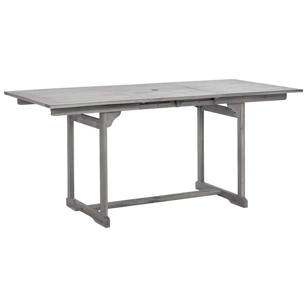 Wysuwany stół ogrodowy z litego drewna akacjowego 120-170 x 80 x 75 cm, stół drewniany, taras, stół do jadalni, do ogrodu, do użytku na zewnątrz