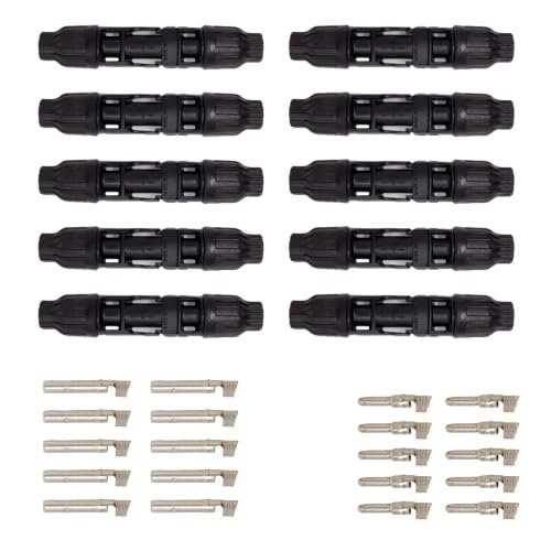 ViD® Lot de 10 connecteurs de câble photovotaïques IP68 FMC4 | 4,0-6,0 mm² | Mâle + Femelle