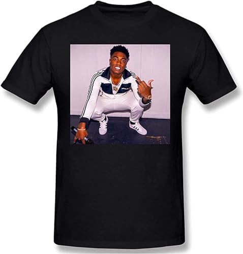 Fredo Bang Men Basic Fit Crew Neck Cotton Graphic Novelty Fashion Cool Pullover Men's Crewneck T-Shirt Short Sleeve Top Unisex Pure Cotton Tee Black XXL