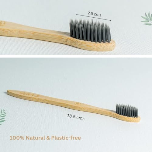 Image of TRESSENCE Organic Bamboo Toothbrush, Soft Bristles, Pack of 4