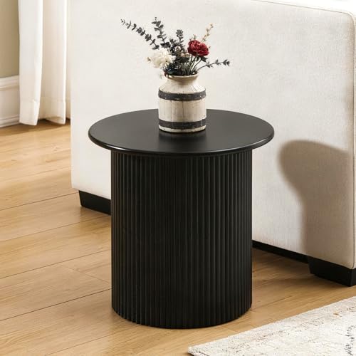 LuxenHome 15 Extra Small Black Side Table End Tables for Living Room