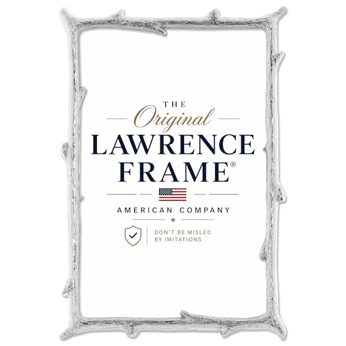 Image of Lawrence Frames 712646 4x6 Silver Metal Natural Branch Design Picture Frame