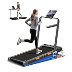 14% Incline Walking Pad Treadmills for Home Small, 4-in-1 Under Desk Treadmill with Handles, Foldable Treadmill with 2.5 HP Quiet Brushless, 330 LBS Capacity