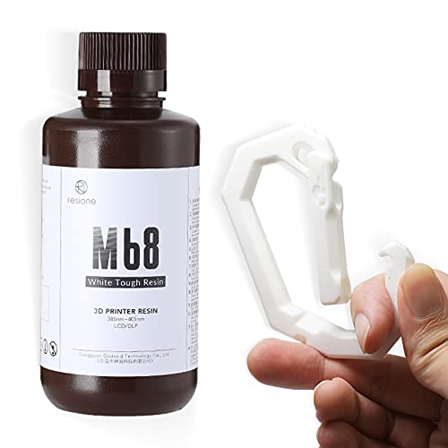 Resion M68 Resin für 3D-Drucker, widerstandsfähiges ABS wie 3D-Harz, robust und starr, für 3D-Druck, LCD, UV 405 nm, Weiß 1000 g Cover