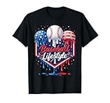 Baseball Life Style 4th of July Youth Drip Baseball Boy Kids T-Shirt
