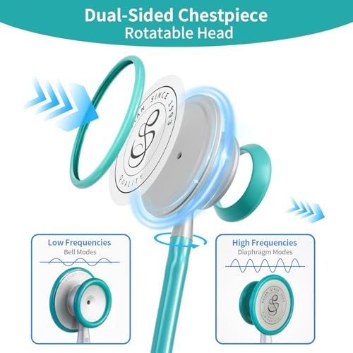 Image of Scian 30G-GR Stethoscope - Clear Sound, Light Build, Satin-Flex Tube for ER & Training - Essential for Nurses & Students
