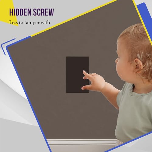 Image of ENERLITES Screwless Blank Wall Plate, Child Safe Blank Device Outlet Cover, Standard Size, 1-Gang 4.68 inch x 2.93 inch, Polycarbonate Thermoplastic, UL Listed, SI8801-BR-5PCS, Glossy, Brown, 5 Pack