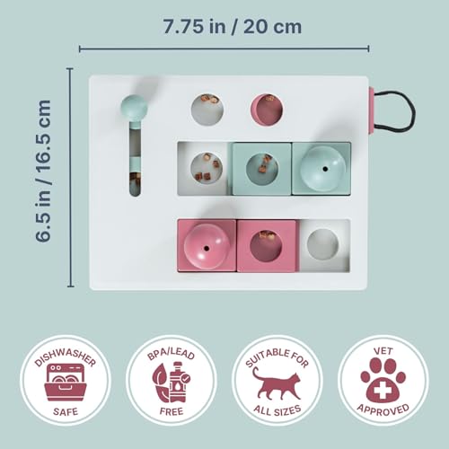 TRIXIE interaktives Katzenspielzeug Cat Activity Brain Mover, Intelligenzspielzeug für Katzen, Strategie-Spiel zur geistigen Förderung & spielerischem Lernen, 25x20 cm, tierschutzkonform - 4596