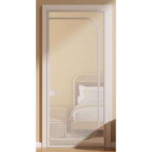 ペット ゲート 猫 ペットゲート 玄関網戸 ペットフェンス 犬 ゲート 猫 ゲート 網戸カーテン 猫網 網戸 網戸キット ドア用 犬 猫 通気 軽量 メッシュ 貼るタイプ 穴不要 面ファスナー 脱走防止 侵入/飛び出し防止 うさぎ 赤ちゃん ホワイト D型 90x200cm