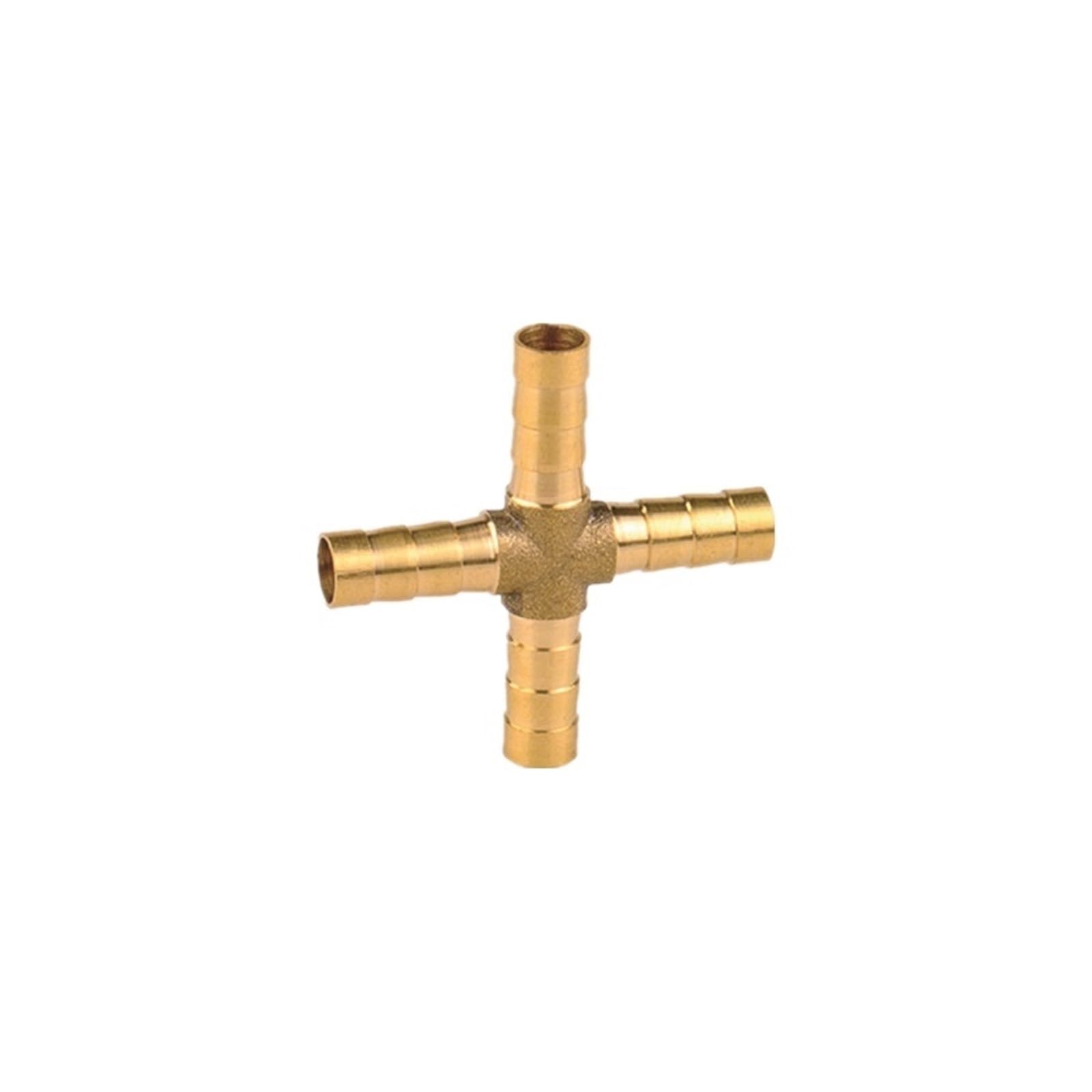 Vhkjewe 4Way Brass Splicer Pipe Fitting T X Y U Type Hose Barb 4Mm 6Mm 8Mm 10Mm 12Mm Copper Barbed Connector Joint Coupler Adapter(,14Mm Barb)