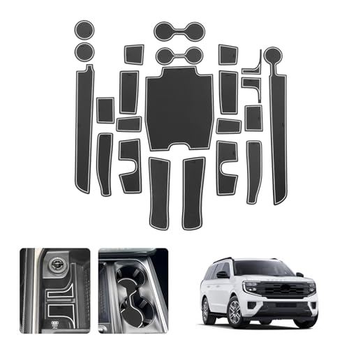Ford Expedition 2025 tapis de fente de porte et inserts de console centrale LUWU