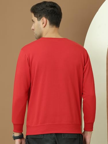 Image of Mack Jonney Fleece Regular Fit Solid Round Neck Sweatshirt for Men-MACK639877