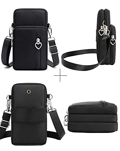 Cellphone Purse Women Crossbody Phone Bag Zipper Waterproof Nylon Wallet Ladies Shoulder Bag Wristlet Handbag3