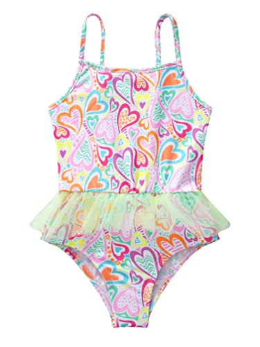 iiniim Kids Girls Mermaid Rash Guard One-Piece Swimsuit Fish Scale Spaghetti Straps Bathing Suit Swimwear3