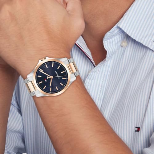Tommy Hilfiger Uhr mit DREI-Zeiger-Quarzwerkfür Herren mit Zweifarbiges Edelstahlarmband - 1792193 – Ansicht 4