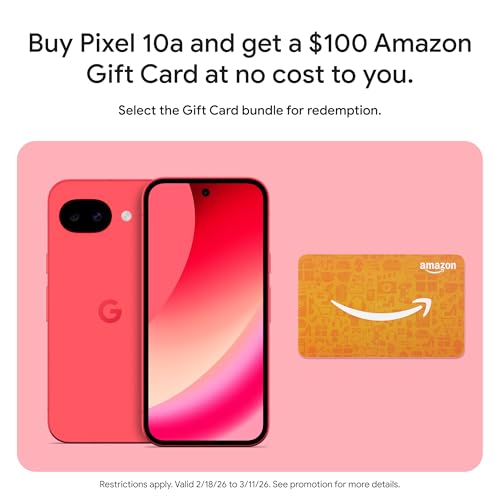Image of Google Pixel 10a - Berry - 128 GB with $100 Amazon Gift Card