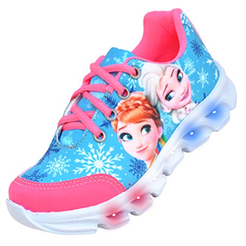 Tênis Feminino Infantil Led Luzinha Frozen + Chinelo (26)
