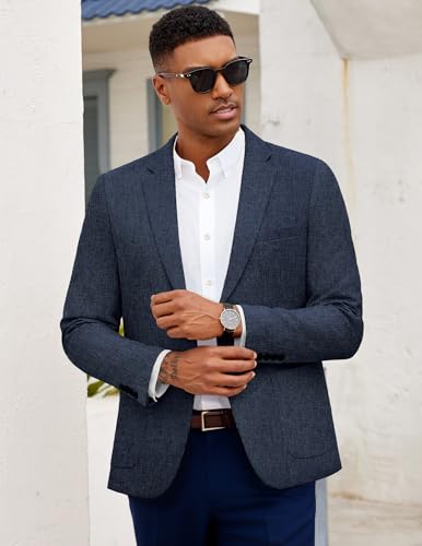 COOFANDY Mens Casual Blazer Slim Fit Sport Coat Lightweight Two Button Suit Jackets - Image 3
