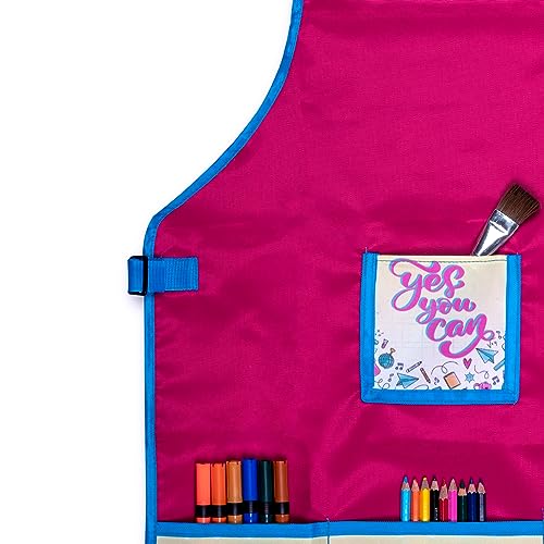 Image of Echo Boomers Multipurpose Teens Waterpoof Washable Apron with 4 pockets for Cooking, Art Painting and School (7 to 14 yrs- 23x18)