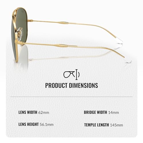 Ray-Ban RB3825 OLD AVIATOR Pilot Shaped Sunglasses for Men & Women with Official RAYBAN Eyewear Kit4