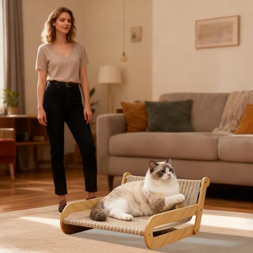 Protège-meuble moderne pour chat : tapis de couchage et griffoir d'intérieur - 4