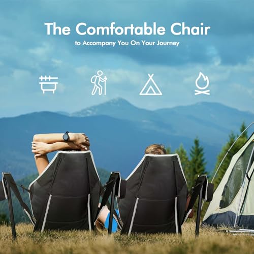 AKSOUL Hammock Camping Chair Swinging: Foldable & Portable Swing Chairs with Storage Bag - 265lbs Adult Weight Capacity - Folding Rocking for Lawn Camp Stargazer Outdoor - image 7