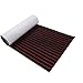 Rvsweuke 240 * 90cm EVA Foam Teak Floor Non-Slip Self-Adhesive Flooring Red and Black Mat