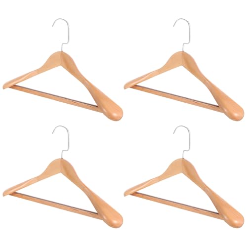 Cintres en bois anti déformation pour protéger les manteaux kaki