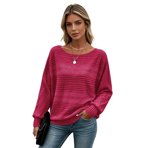 Image of Women's Batwing Tunic Tops, Long Sleeve Shirts Blouses, Business Casual Sweater for Office Work
