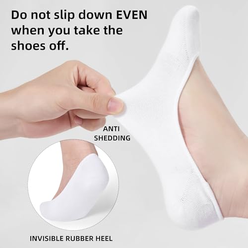 ATBITER No Show Socks Womens Flats, 4 to 8 Pairs Non Slip Invisible Ultra Low Cut Liner Footies Socks for Loafer Boat3