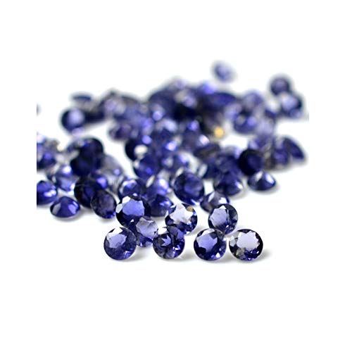 Iolite 2.5mm forme rond pierres semi-précieuses coupe en vrac bijoux