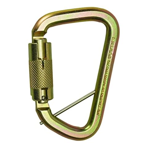 Auto Locking Carabiner 60KN- Fusion Climb® Tacoma- Professional Rock Climbing Carabiner- Heavy Duty Steel- Auto Locking Carabiner for Climbing, Rappelling, D Shaped, Captive Pin- UIAA ANSI Compliant Cover