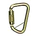 Fusion Climb Tacoma Steel High Strength Auto Lock Modified D-Shaped Steel Carabiner, Steel Clip (Gold)